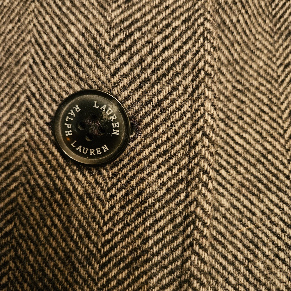 Ralph Lauren Black Label Gray Wool-Blend Stand Collar Pea Coat - Picture 4 of 7
